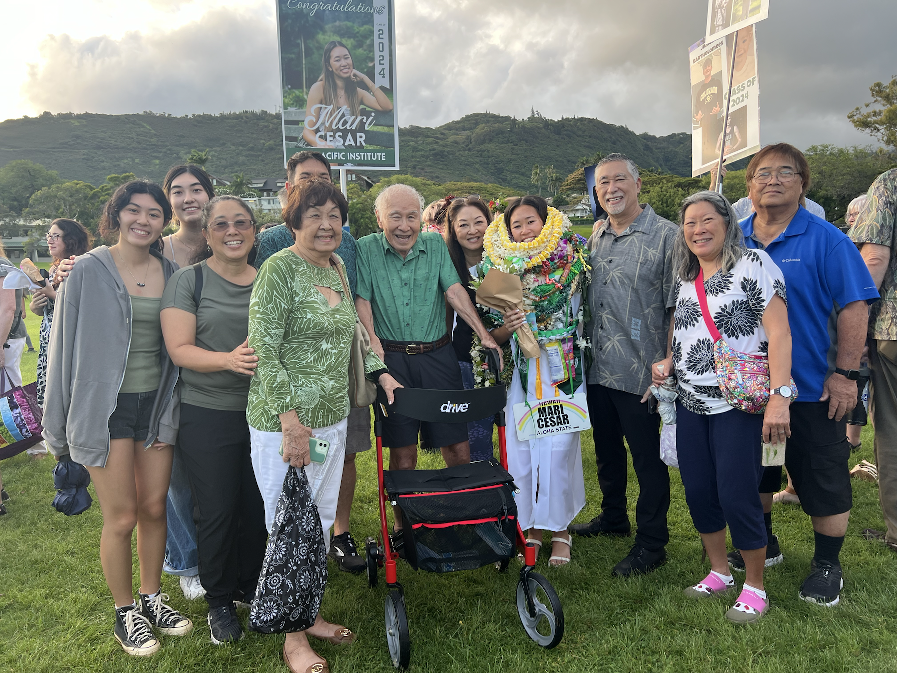 Grandma Jeong smiling with family